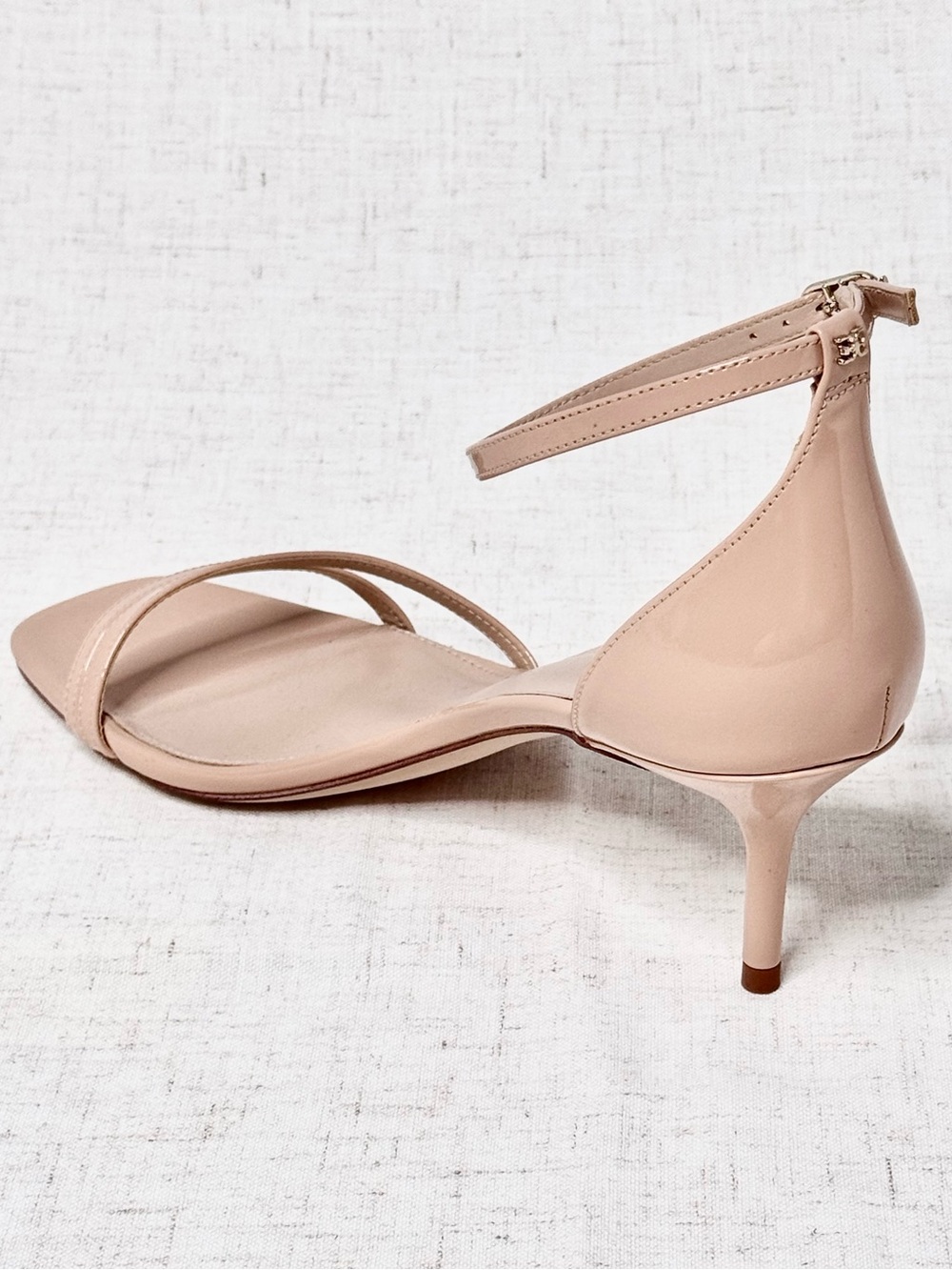 Sam Edelman Peonie Square Toe Kitten Heel Sandals Nude Pink Size 10 - Picture 6 of 9